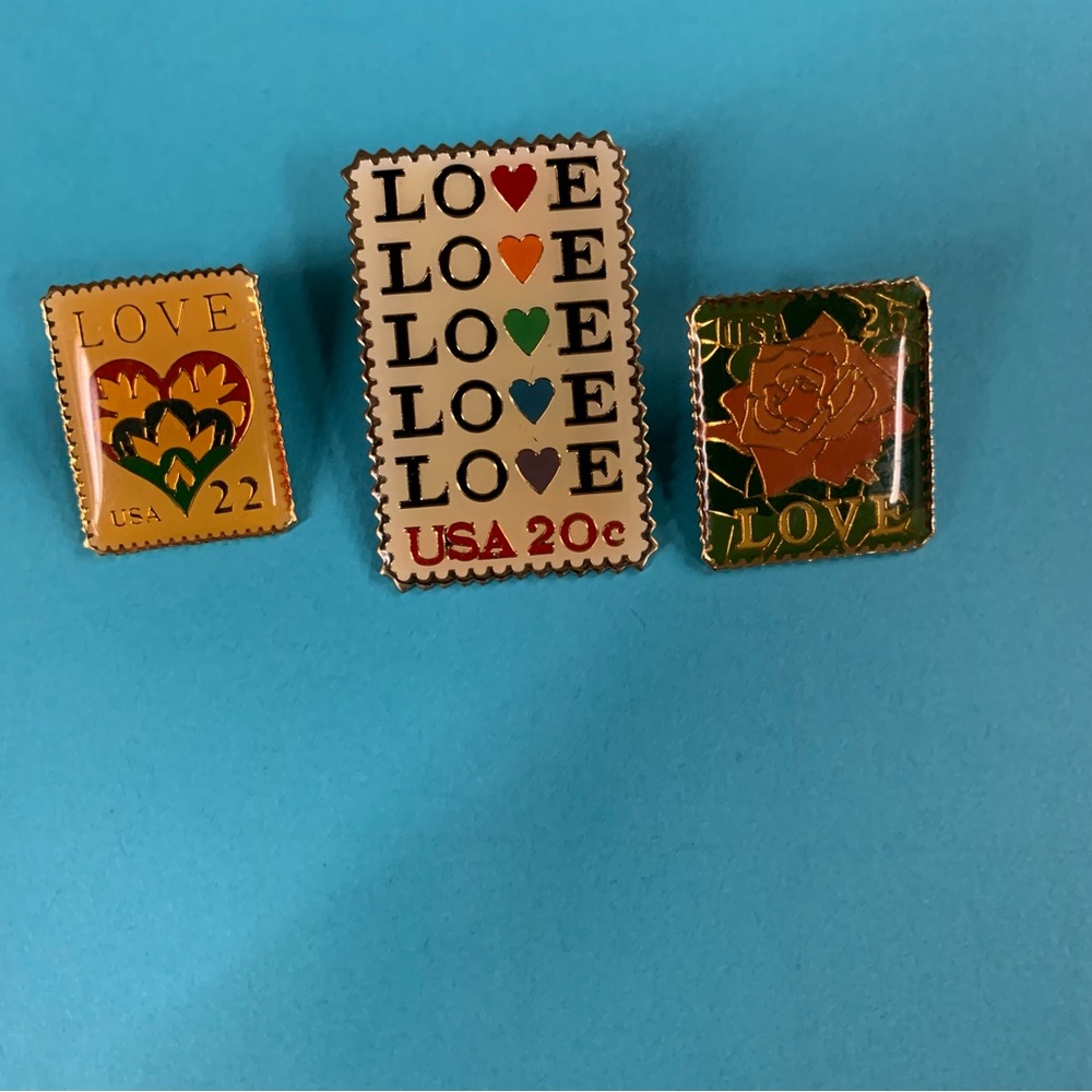 USA Love Stamps USPS set of 3